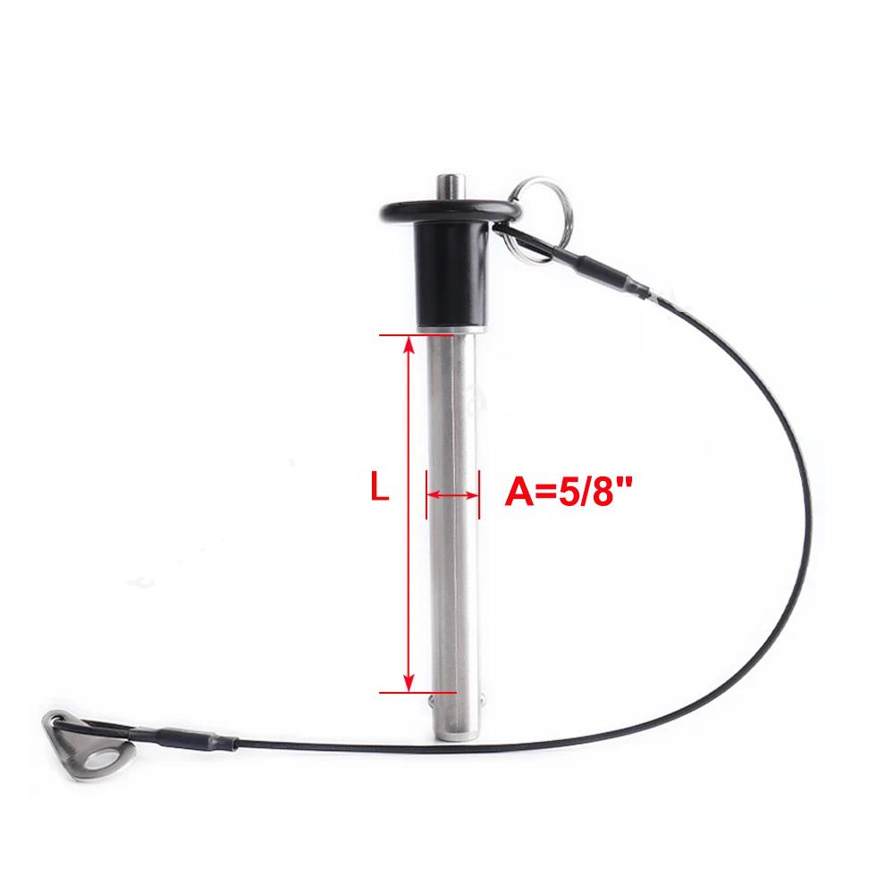 3/16" 1/4" 5/16" 3/8" 7/16" 1/2" 9/16" 5/8" 3/4" 7/8" 1" Dia Inch Size Quick Release Ball Lock Pin Stainless Steel Dowel Pin