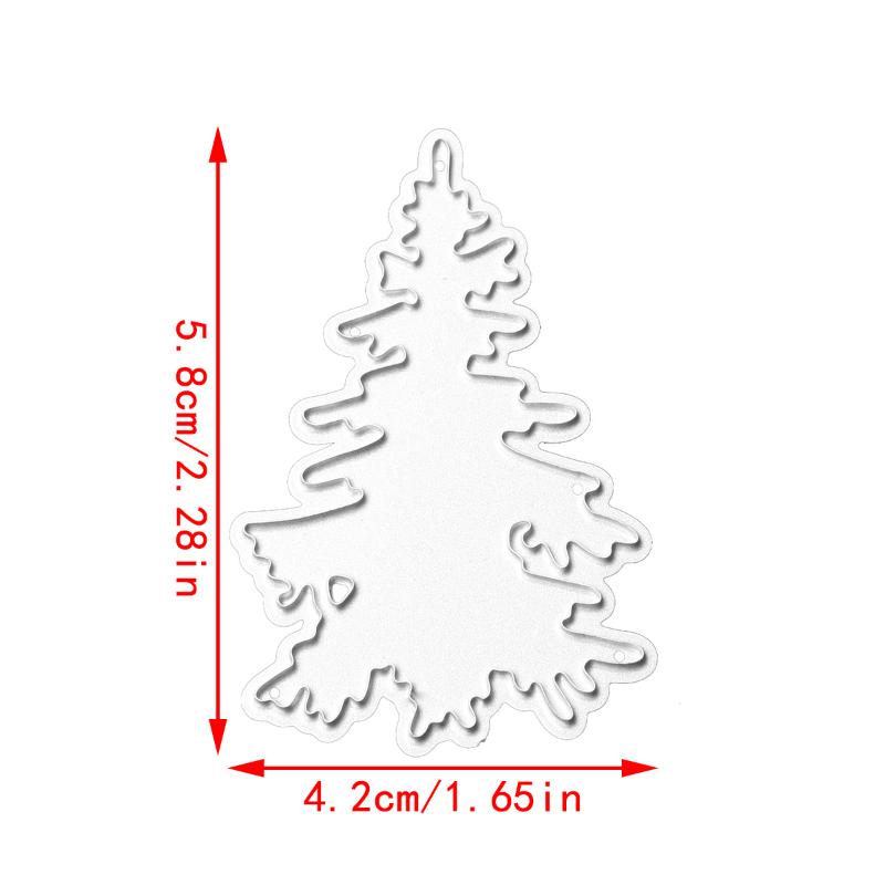 1/2/4Pcs Paper Album Knife Embossing Decor Christmas Trees Diy Metal Cutting Dies Stencil Scrapbooking Card Stamp Craft Mould