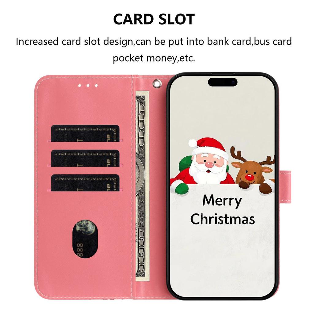 Christmas Wallet Flip Case For Infinix Smart 20 10 9 7 6 5 4 Plus HD with Card Slots Kickstand Feature