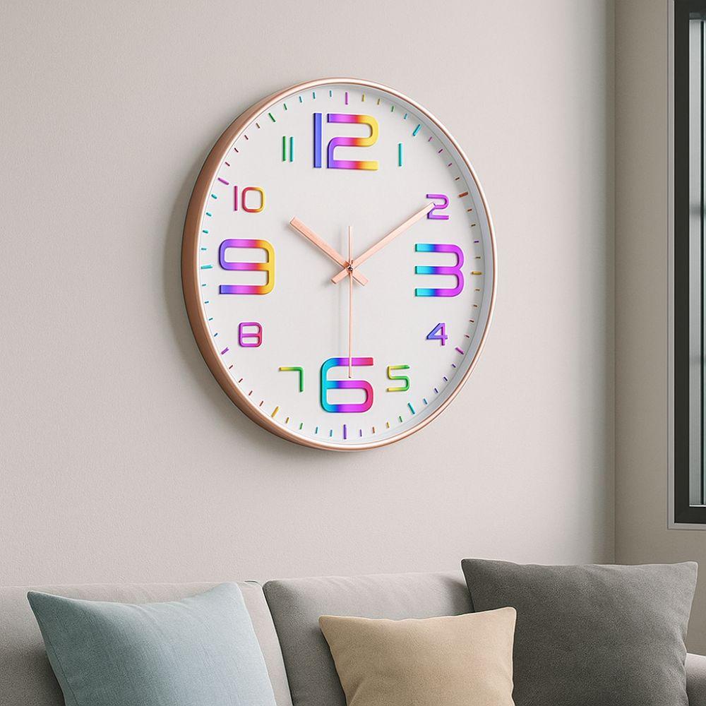 Mute Quartz Clock 12 Inch Silent Wall Clock Fashion Children Clock  Home Office Decorative