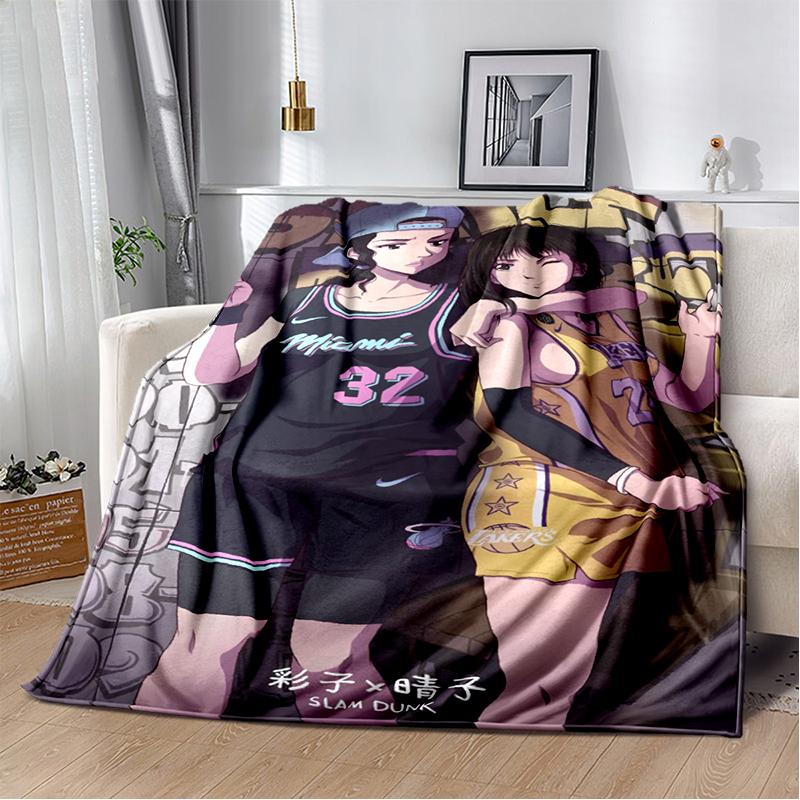 SLAM DUNK 29 Style New Cartoon SHOHOKU Basketball Anime Blanket,Soft Throw Blanket for Home Bedroom Bed Sofa Travel Cover Kids