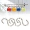 10Pcs S Shaped Hooks Strong Thickened Metal   S Shaped Widely Used Small S Hooks for Clothes Bags Utensils