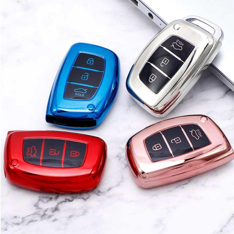 TPU Car Key Case Cover for Hyundai Tucson Avante I10 I20 I30 HB20 IX25 IX35 IX45 Key Fob Shell Holder Protector Accessories