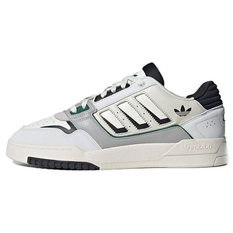 Adidas Originals Drop Step 2.0 Low Leder Schnürschuhe Rutschfest Langlebig Low-Top Skateschuhe Unisex Sneaker Weiß Grau Schwarz IG4332