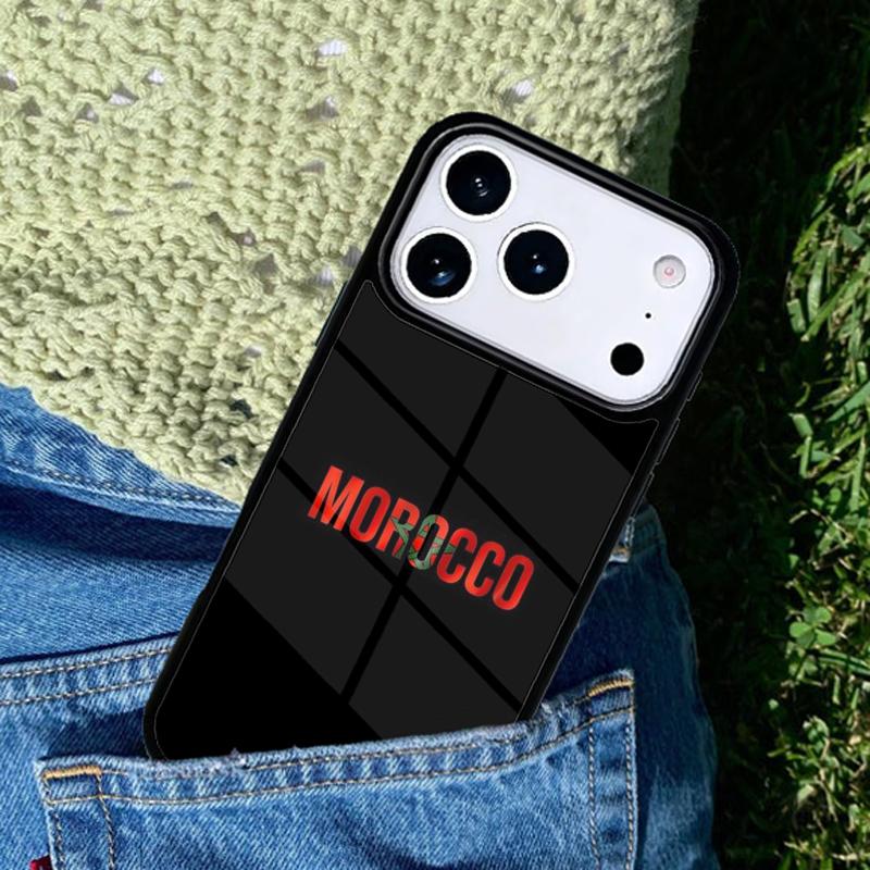Maroc Morocco Flag Coat Of Arms Mobile Phone Case Compatible with IPhone 17 16 15 14 13 12 11Pro Max 17 Air Cover