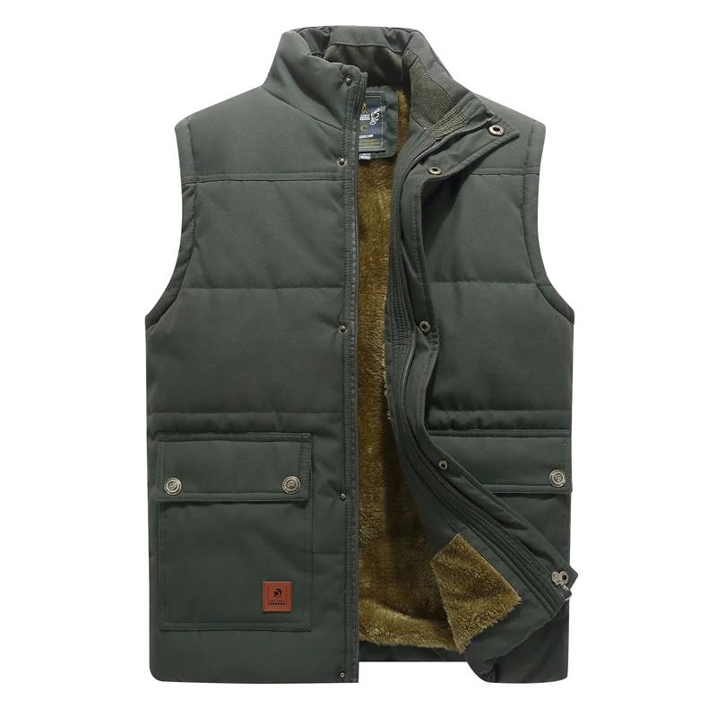 Winter Vest Jacket Sleeveless Coat Fur Fashion Large Size Men's Warm Vest Fleece Vest for Men