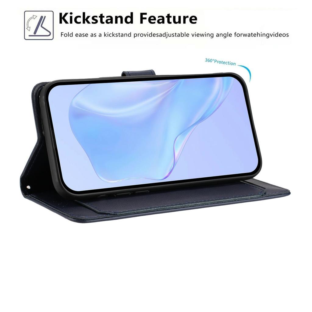 Dla Xiaomi Poco M8 Pro 5G/Redmi Note 15 Pro+ 5G (Światowy) Etui portfelowe z paskiem/Wiele przegródek na karty Jednokolorowe Skórzane Etui z podstawką na telefon