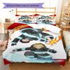 Fire Force  Pattern Bedding,Quilt Set Quilt Cover Pillowcase Home Birthday Gift (1 * Duvet Cover + 2 * Pillowcase, Without Core)