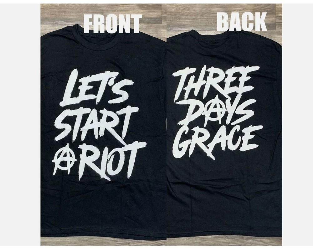 

2025 Three Days Grace Let’s Start A Riot Футболка с концерта Gildan Унисекс XXXXL