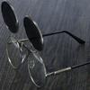Vintage Steampunk Round Sunglasses Men Women Luxury Alloy Punk Glasses Men Fashion Metal Retro Clamshell Sun Glasses UV400