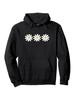 Black Hoodie with Floral - All-Season Pullover Sweatshirt