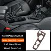 Holzmaserung Innenraum-Überzugsabdeckungen für Ford Ranger Wildtrak T9 2023 2024 Armaturenbrett-Verkleidung Lüftungsdüse Mittelkonsole Schalthebel-Panel-Abdeckung