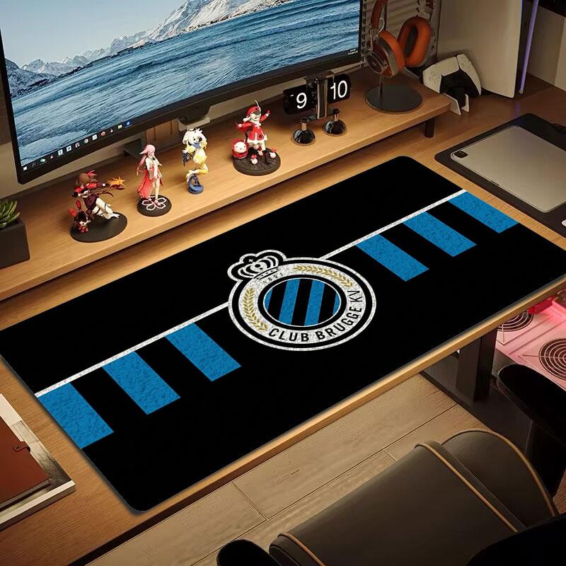 Club Brugge KV Logo Large Size Mouse Pad Large Gaming Table Cushion Non-slip Laptop Tablet Big Mousepad XXL Mat Mini PC Playmat With Lock Edge