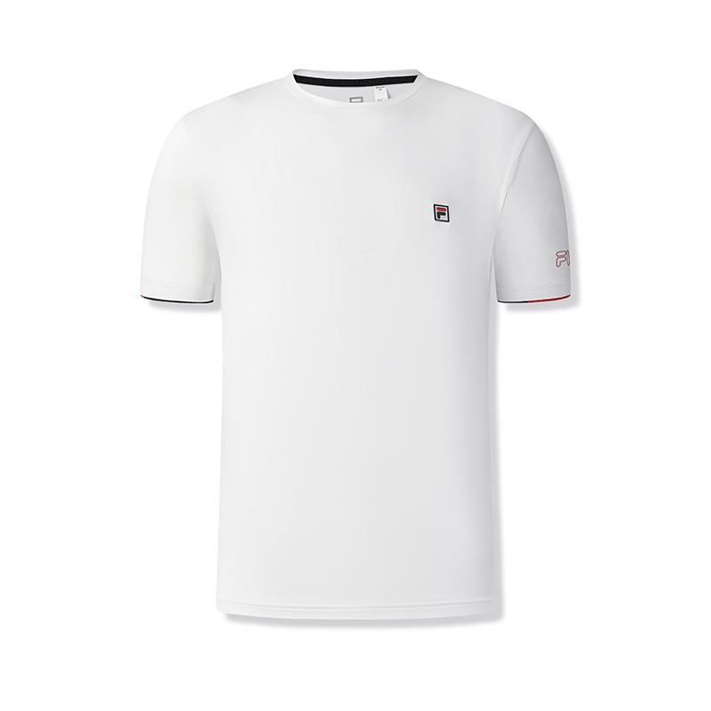 New FILA TENNIS T Shirt Men's Jade White A51M523101F-WT