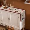Santa Claus Christmas Table Flag Snowflake Xmas Tablecloth Christmas Table Runner  Living Room