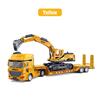 2026 Semi-carrier Container Truck Diecast Engineering Inertial Driving Toys for Boys Tractor Excavator Bulldozer Kids Vehicle Model