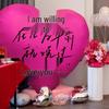 Heart-Shaped Wedding Engagement Photo Props & Balloons Set