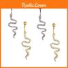 Stunning Shein Snake-shaped Copper Belly Button Ring Fashionable And Stylish