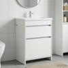 Bathroom Vanity Unit White 56 X 37.5 X 81 Cm Particleboard