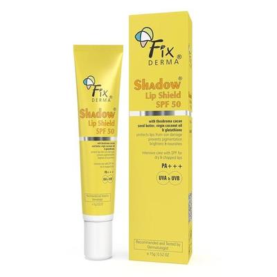 FIXDERMA Shadow SPF 50 Lip Shield PA+++ Lippenbalsam SPF 50 mit Theobroma-Kakaosamenbutter, nativem Kokosöl und Glutathion beugt Pigmentierung vor