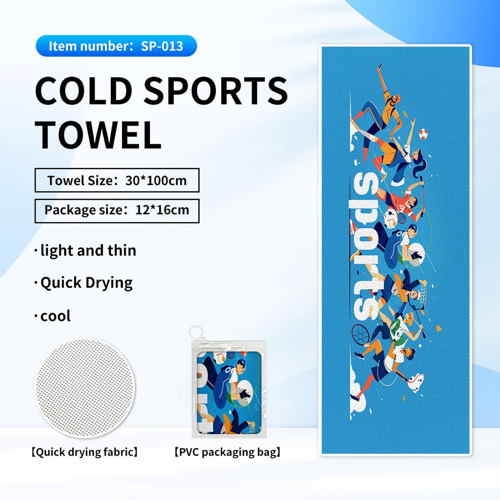 New Cooling Towel For Gym & Sports, Instant Cold Feel Ice Towel, Quick Dry Chilly Towel For Men Women, Workout, Running, Yoga
