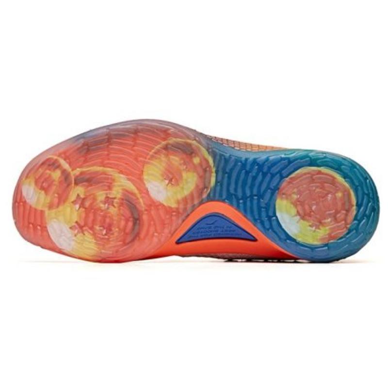 Anta Basketball Collection Cushioning Anti-Slip And Wear-Resistant High-Top Basketball Shoes Men's White Blue Orange Sneakers