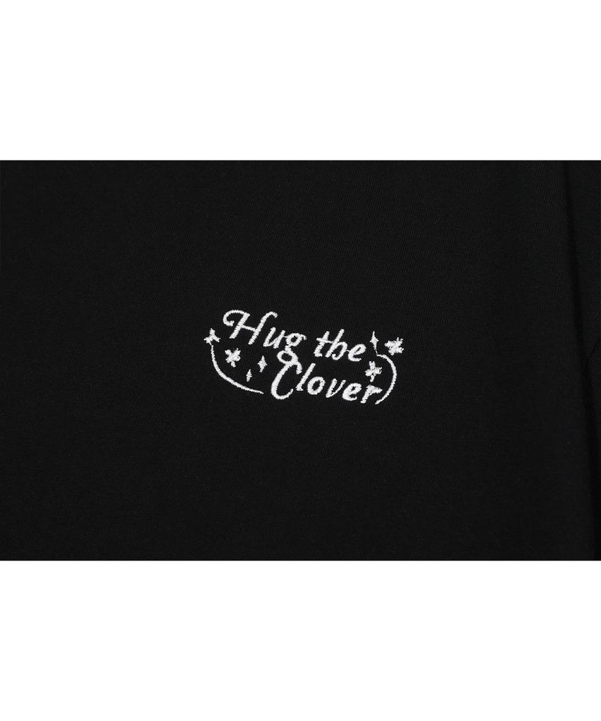CPGN STUDIO Clover Bunny Embroidered Short Sleeve T-Shirt Black