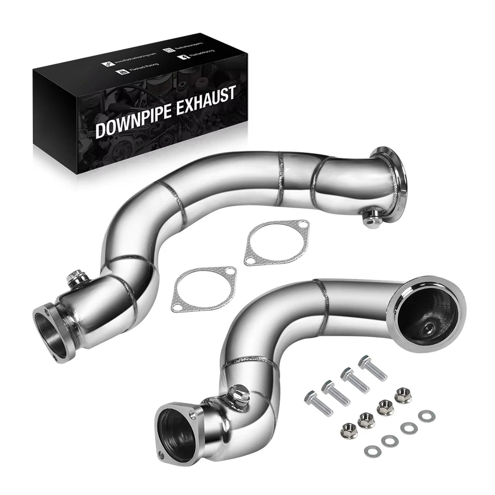 Exhaust Systems Down Pipes Stainless Steel Long Tube Racing Exhaust Manifold For BMW 335I N54 2007-2012 Silver For Bmw 335i N54