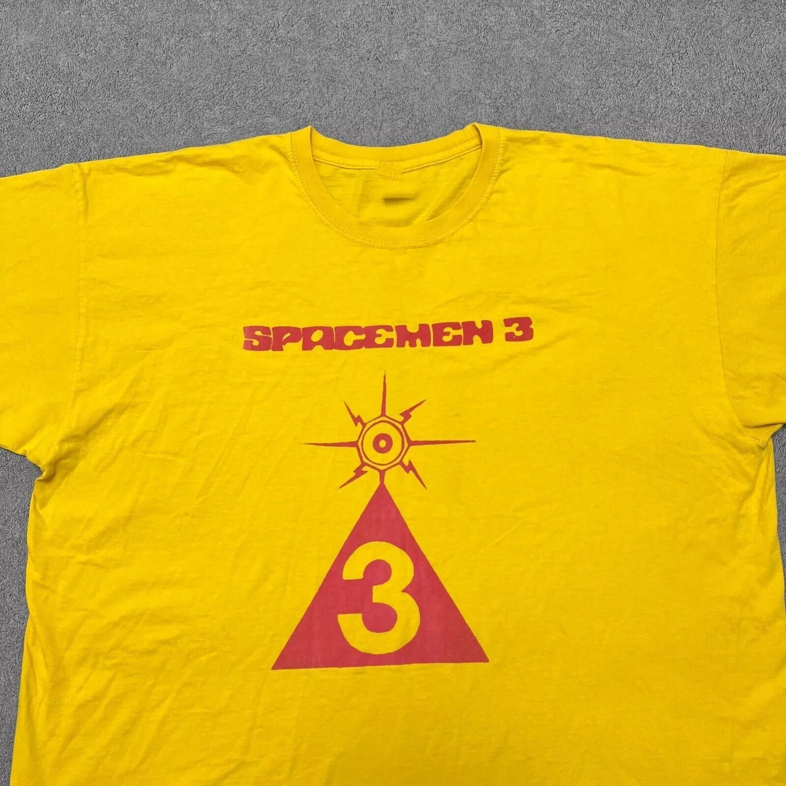 

Spacemen 3 Рок-группа Желтая Хлопковая Футболка Полный Размер S-4XL BL848 M