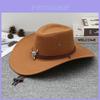 Western Cowboy Hat With Chain Detail For Men And Women Outdoor Sun Protection