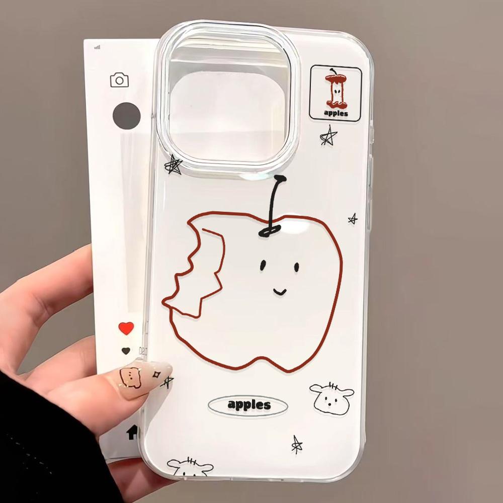 Painted Phone Case for iPhone 12 13 15 16 iPhone 16 12 13 14 15 Pro  14 15 16 Pro Max Coverage Shockproof Anti-Fingerprint Fresh Style Protective Case