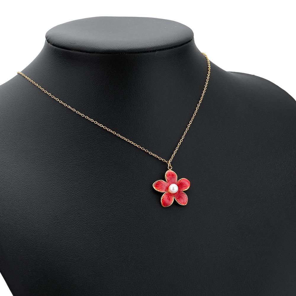5pcs Stainless Steel 18K Gold Color Enamel Colorful Flower Charms Pendants for DIY Jewelry Necklace Making Bracelets Accessories