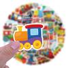 60 Waterproof Cartoon Train Stickers: Kids' Journal, Reward, DIY, Decoration & Guitar