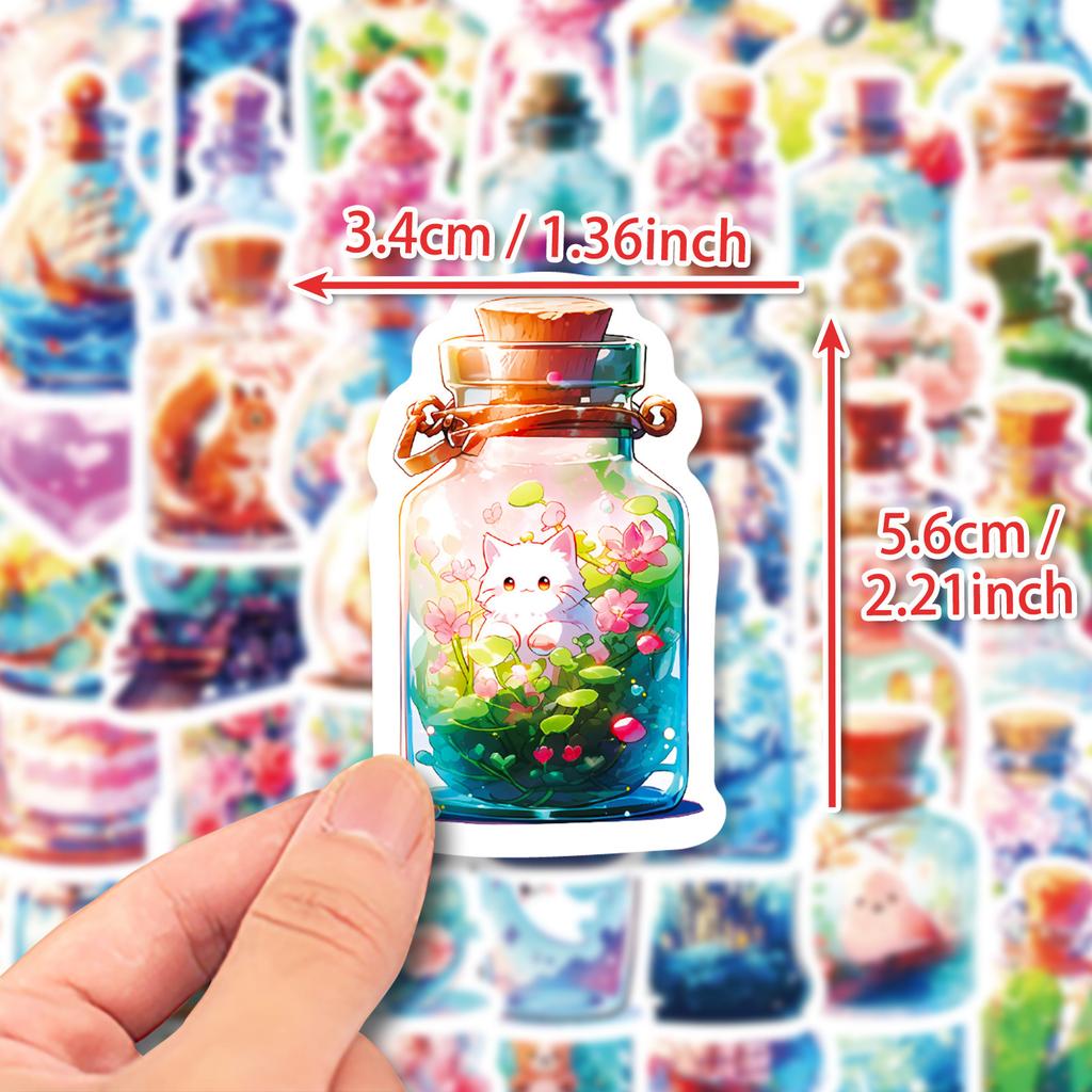 50 Flower Vase Odd Stickers Ins Creative Vase Crystal Vase Big World Stickers Collection Nature