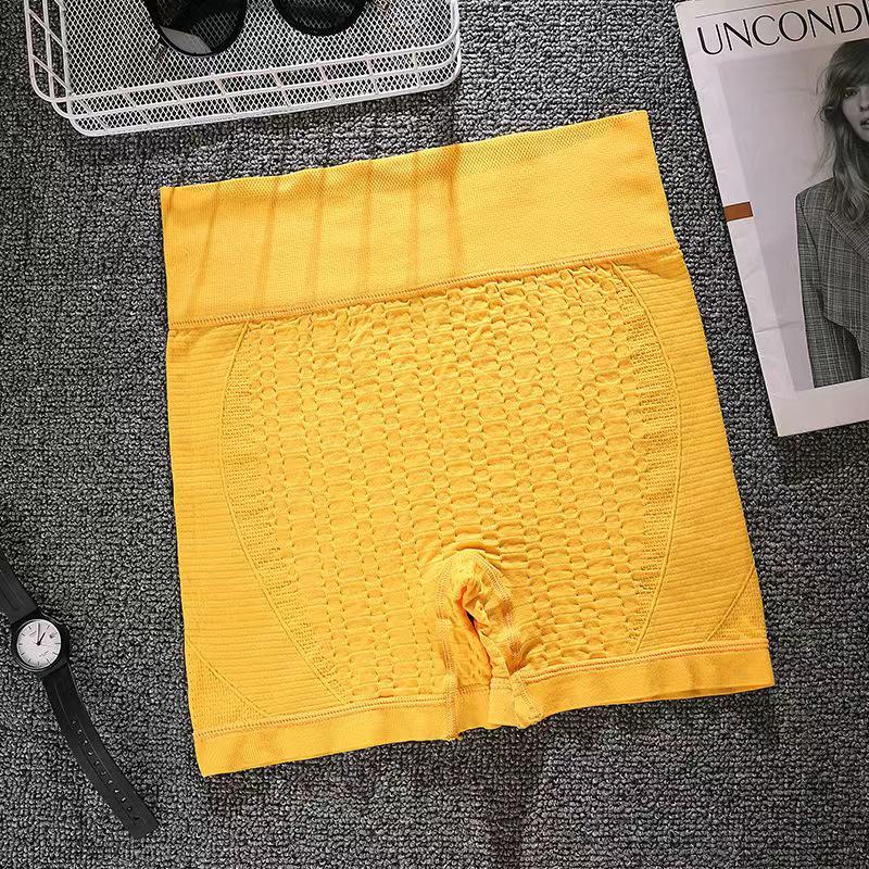 Women's High-Waisted Tummy Control Yoga Shorts with Peach Hip-Lifting Design