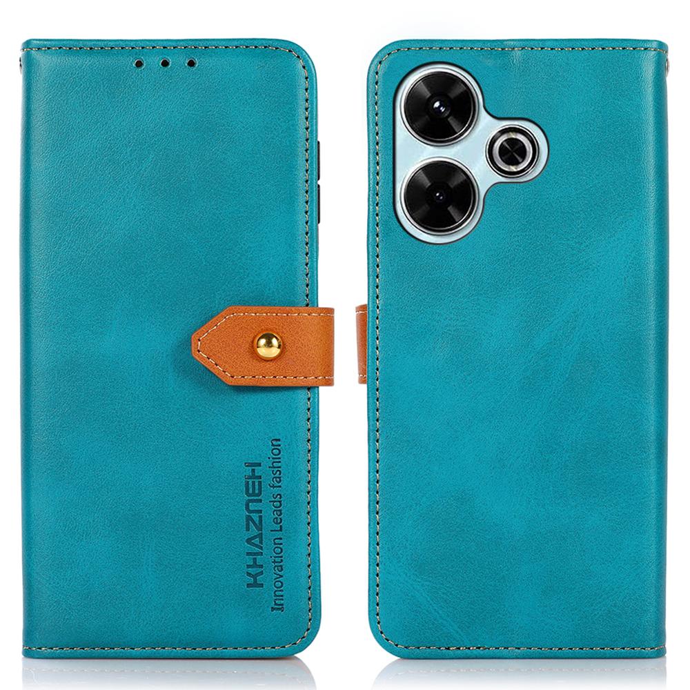 

KHAZNEH Чехол-кошелек со складной подставкой из искусственной кожи для Xiaomi Redmi 13 5G/13 4G Blue