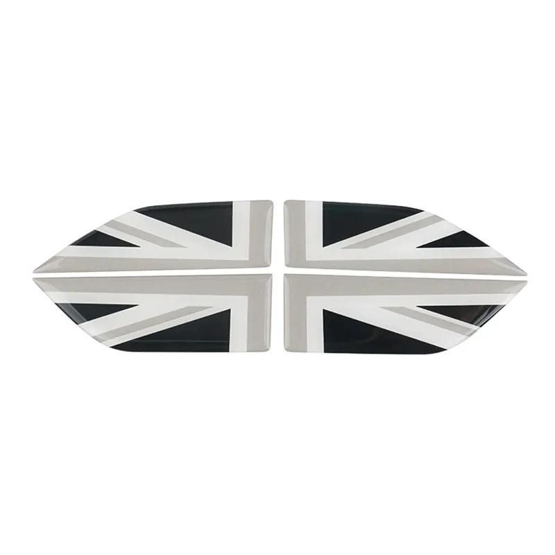 4Pcs/Set Union Jack Crystal Epoxy Side Fender Sticker Decals Decoration Car Styling For MINI Cooper F60 Countryman Accessories
