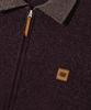 TRILLION Color Work Collar Zip-Up Knit Jacket [Purple Brown]