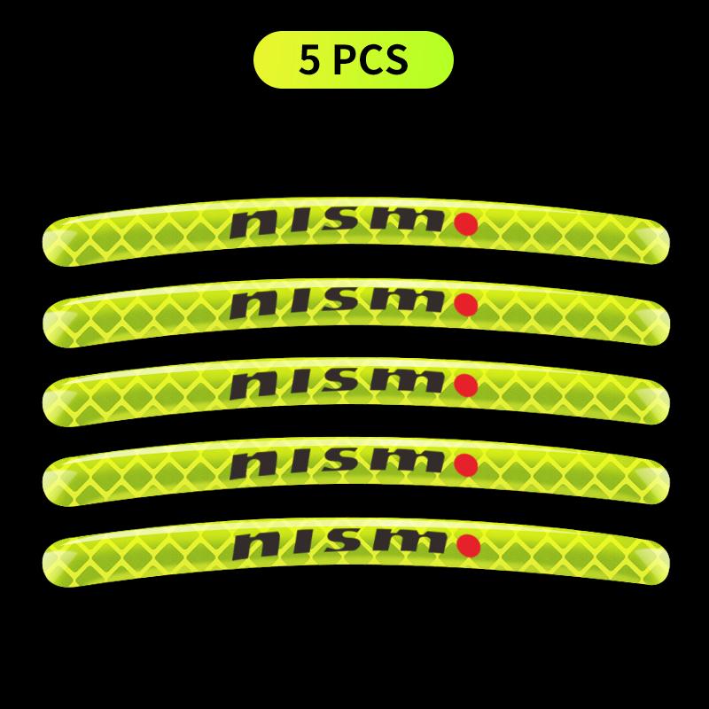 Auto Radnabe Reflektierende Aufkleber Reifen Felge Leuchtendes Zubehör Für Nissan Nismo Almera Tiida Juke Teana Qashqai 350Z 370Z GTR