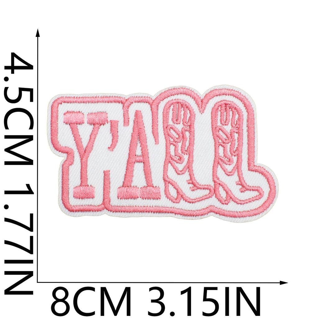 Western Denim Element Embroidery Chapter Square Computer Embroidery Cloth Sticker Double Gun Denim Patch Patch Ironing