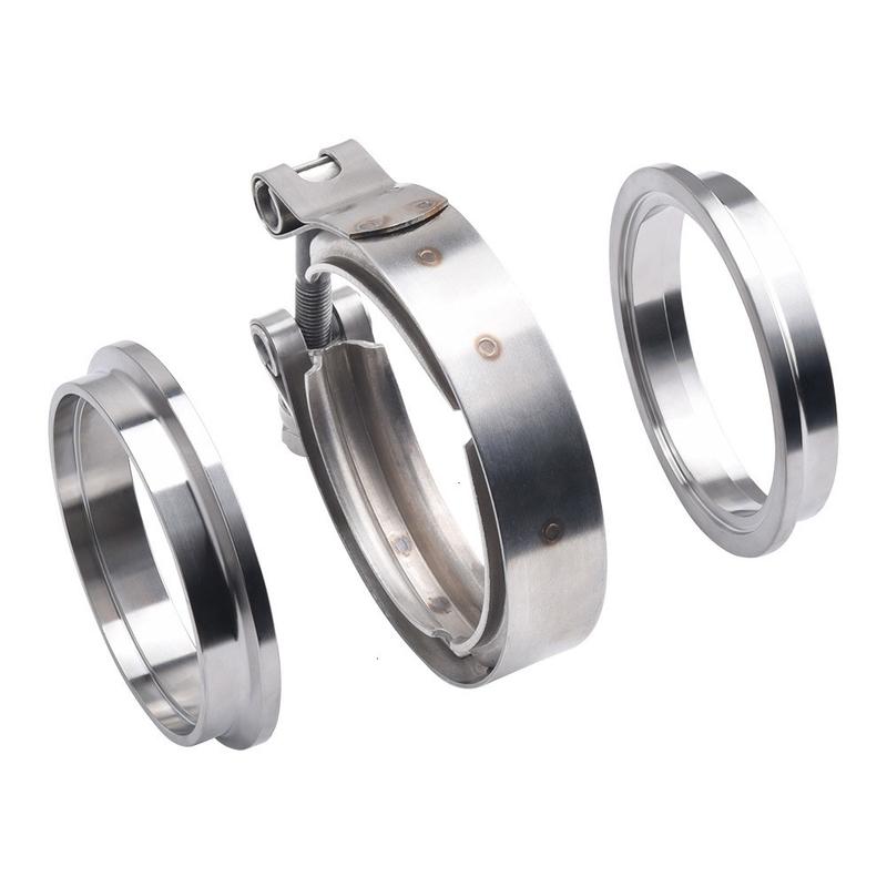 2" 2.25" 2.5" 2.75" Stainless Steel 304 Car Exhaust V-band Male Female Exhaust Flange V band Quick Release Clamp Kit
