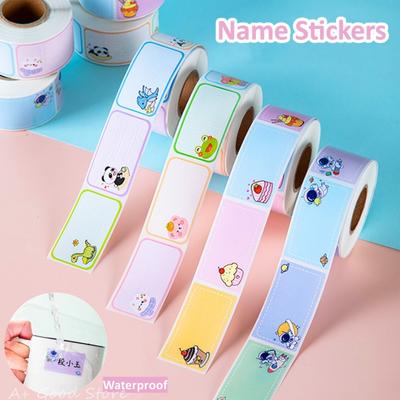 280pcs Cartoon Name Stickers Waterproof Self-adhesive Name Labels School Stationery Tag Animals Patterns Personal Tags
