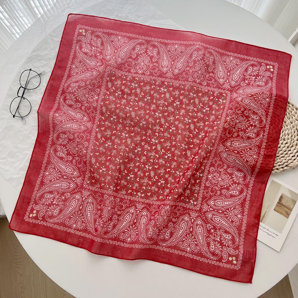 

Ленивый Идиллический Цветочный Шарф Женский Весенне-Летний Тонкий Ретро Универсальный Литературный Квадратный Шарф Декоративный Головной Платок 58-58cm