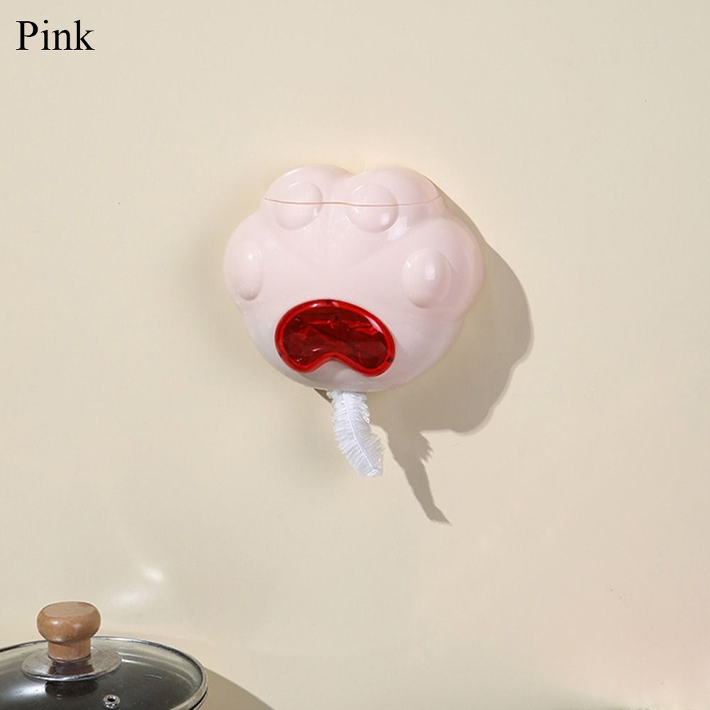 Wandmontierte Wickelorganisations-Cartoon-Staubdichte Box Katzenkrallenform Frischhaltefolien-Aufbewahrungsbox Zuhause