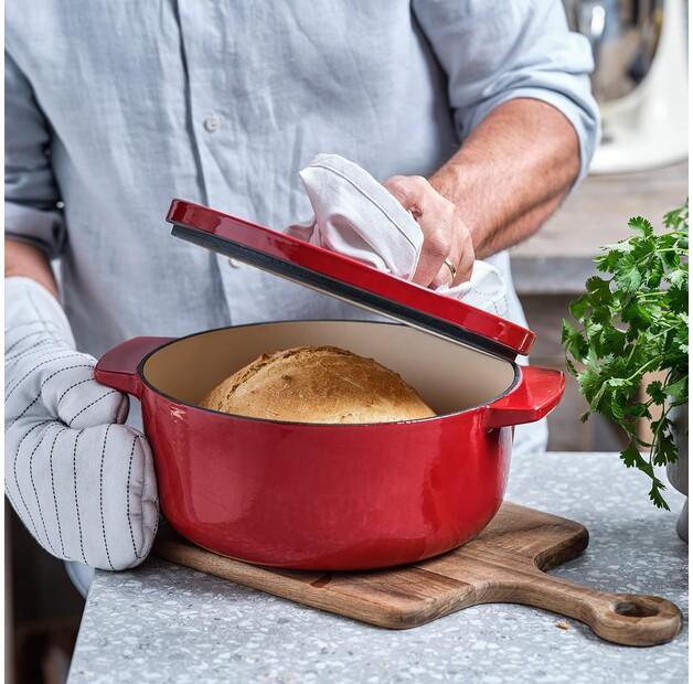 Чугунная жаровня KitchenAid круглая 26 см империя красный (CC006060-001)