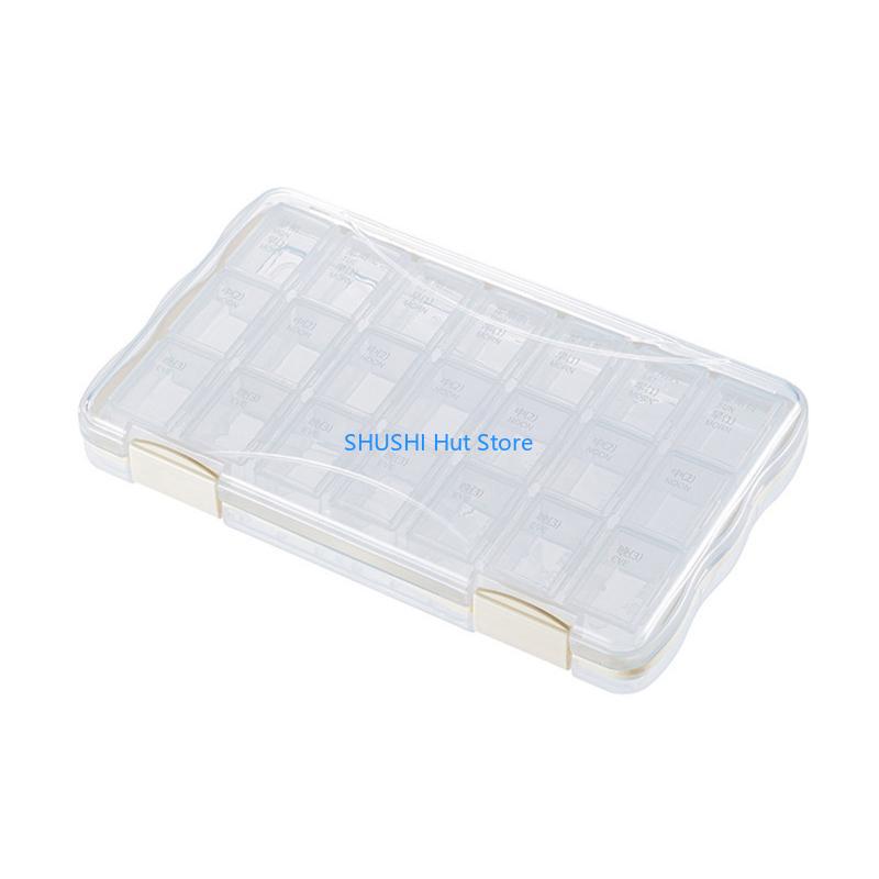 

for Pill Box Holder 21/28 Grids Weekly Storage Container for Case for Outdoor Traveling Camping Portable D57B 21 for grid белый