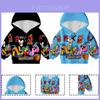 Kinder Alphabet Lore Weihnachtsgeschenk Reißverschluss Kapuzenpullover Blau Schwarz Jacke Oberteil Sweatshirt
