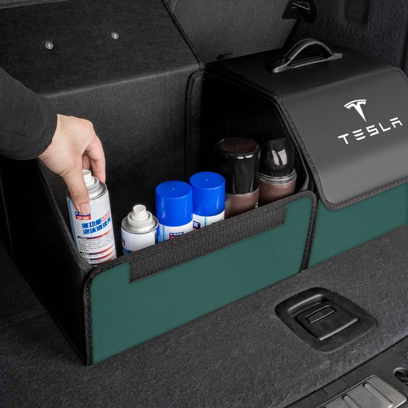 Tesla Składany Samochodowy Organizer do Bagażnika Pudełko na Narzędzia Klucze do Highland S Cybertruck 3 Model Y X Juguete Bonina SpaceX