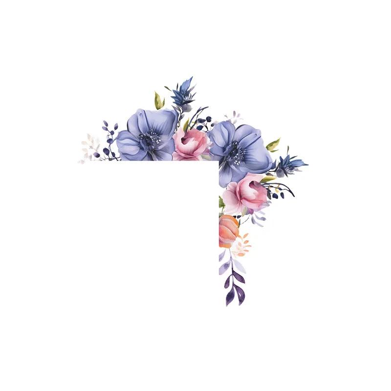 1pc Romantic Beautiful Flowers Children's Room Bedroom Home Decoration Switch Wall Sticker Self-adhesive Wallpaper