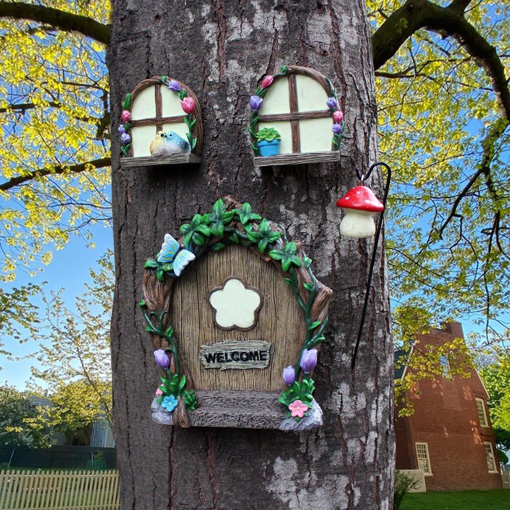 Floral Butterfly Resin Hanging Decor: Creative Courtyard Tree Enhancement